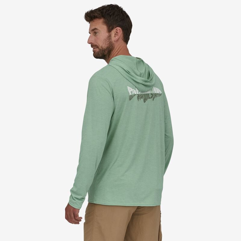 Patagonia Men's Capilene® Cool Daily Graphic Hoody - Relaxed Fit - Wild Waterline: Tea Green X-Dye