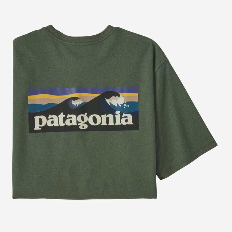 Patagonia Men's Boardshort Logo Pocket Responsibili-Tee® - Hemlock Green