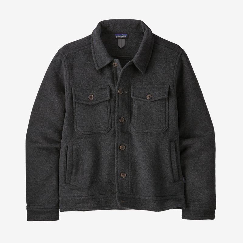 Patagonia Men's Melton Wool Trucker Jacket - Ink Black