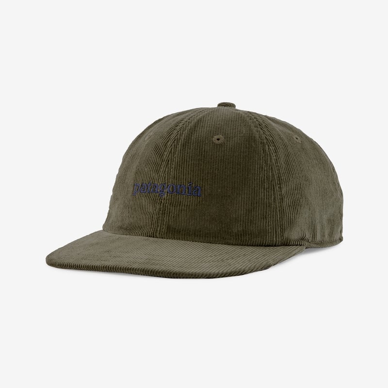Patagonia Corduroy Cap - Text Logo: Basin Green
