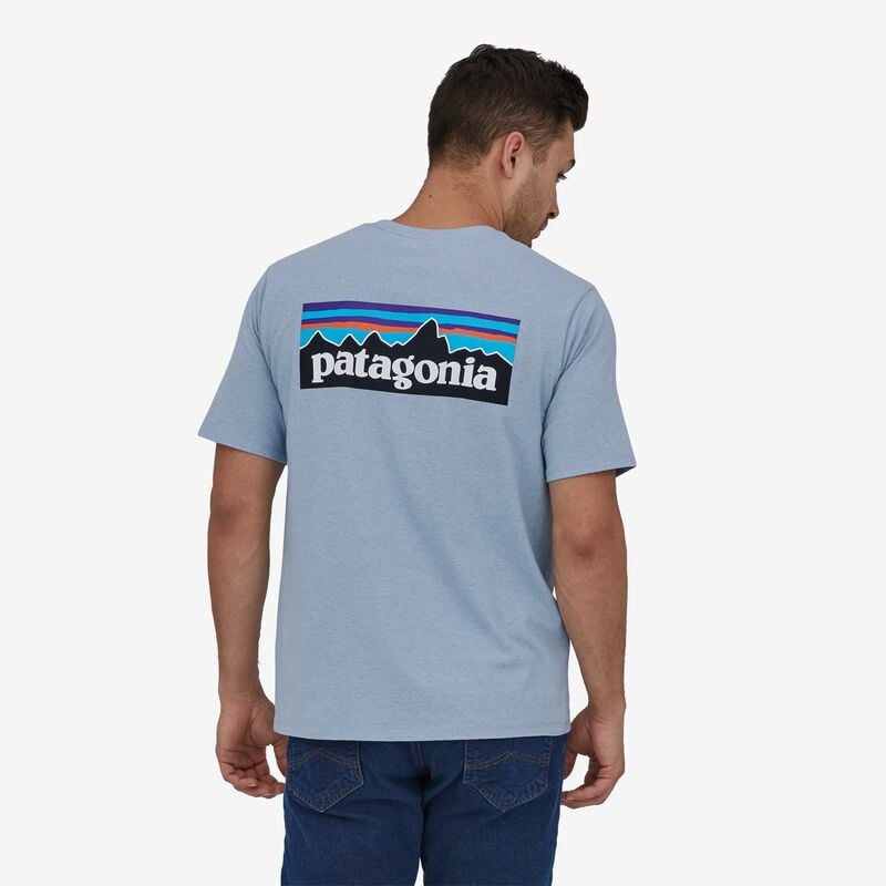 Patagonia Men's P-6 Logo Responsibili-Tee® - Steam Blue