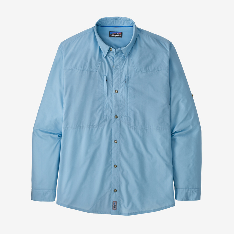 Patagonia Men's Long-Sleeved Sun Stretch Shirt - Chambray: Lago Blue
