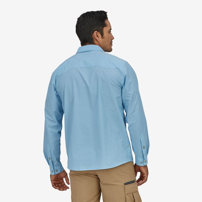 Patagonia Men's Long-Sleeved Sun Stretch Shirt - Chambray: Lago Blue