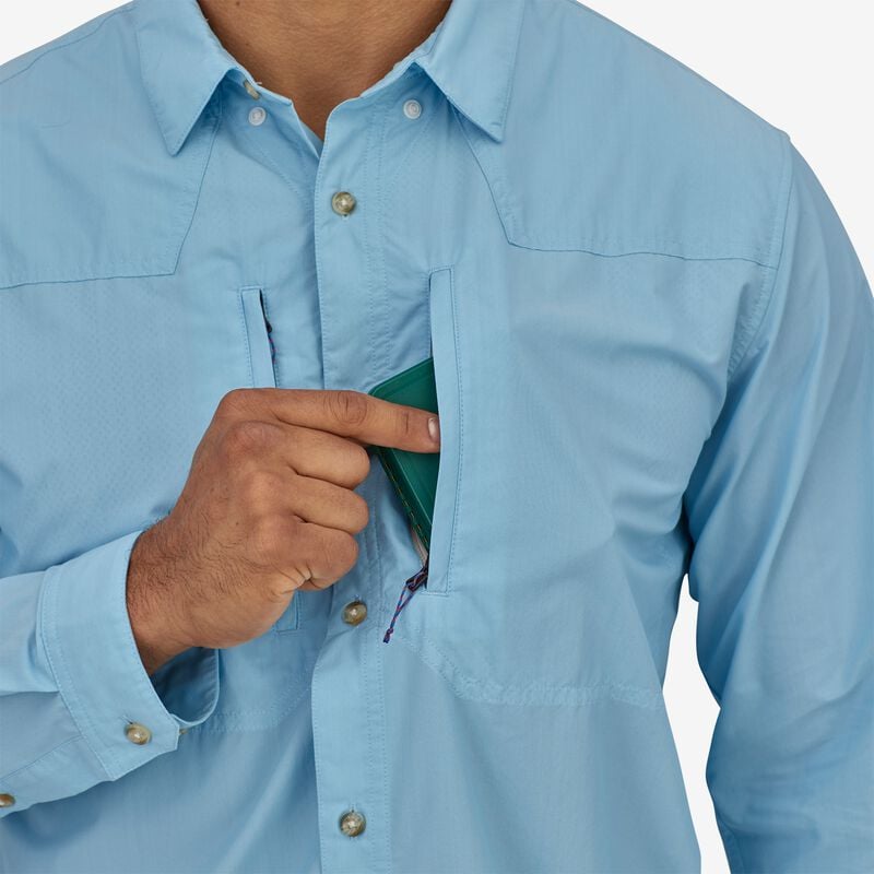 Patagonia Men's Long-Sleeved Sun Stretch Shirt - Chambray: Lago Blue