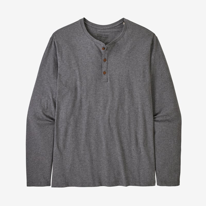 Patagonia Men's Regenerative Organic Certified™ Cotton Lightweight Henley - Noble Grey