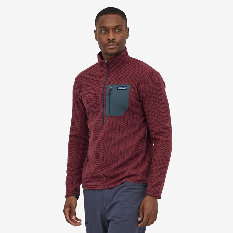 Patagonia Men's R1® Air Zip-Neck - Sequoia Red