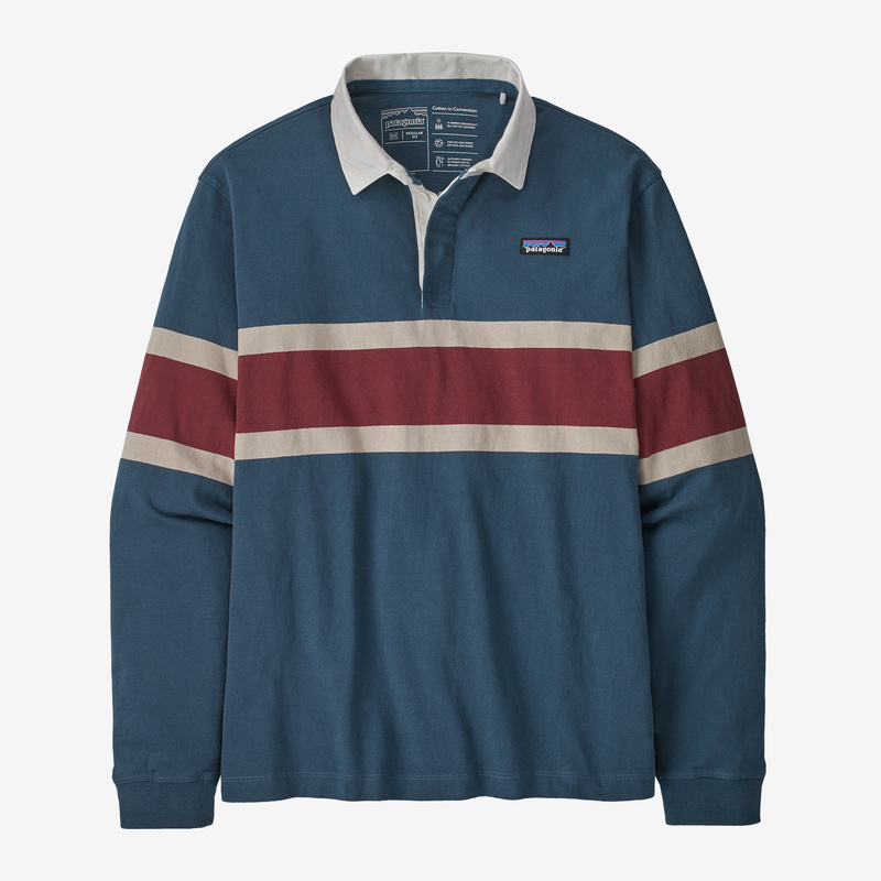 Patagonia Men's Cotton in Conversion Midweight Rugby Shirt - Rugby Big: Tidepool Blue