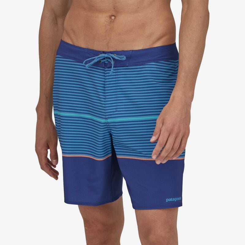 Patagonia Men's Hydropeak Boardshorts - 18" - Olivas Stripe: Anacapa Blue