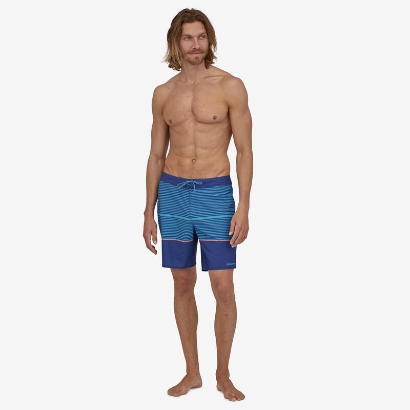Patagonia Men's Hydropeak Boardshorts - 18" - Olivas Stripe: Anacapa Blue
