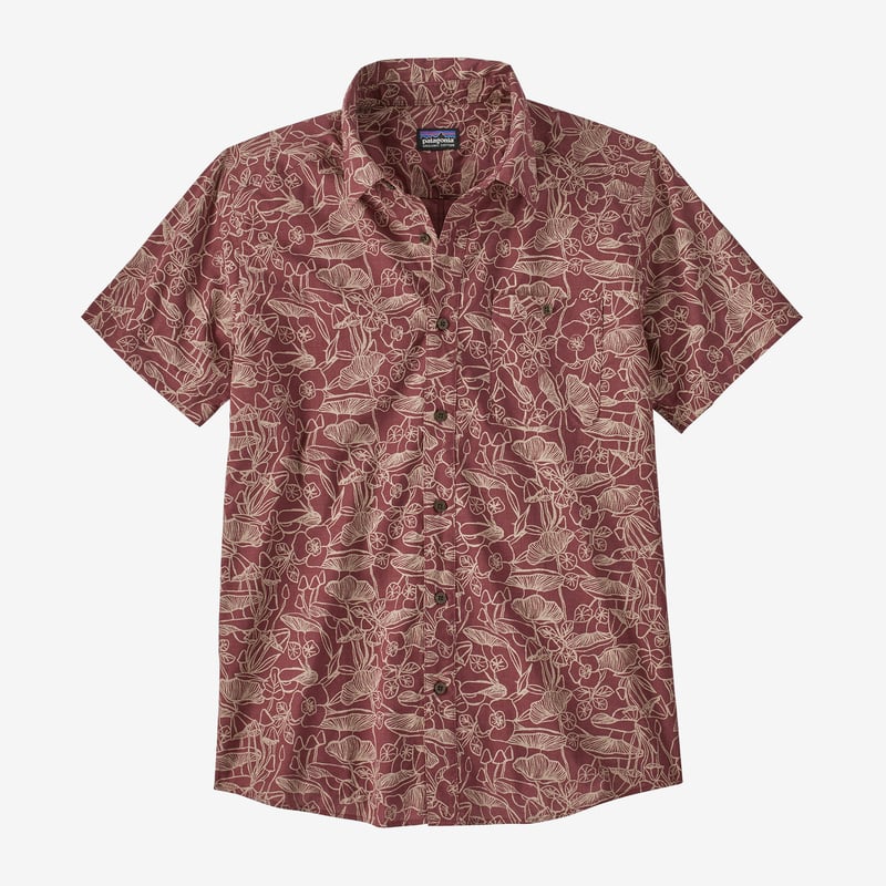 Patagonia Men's Go To Shirt - Mushroom Forest Batik: Sequoia Red