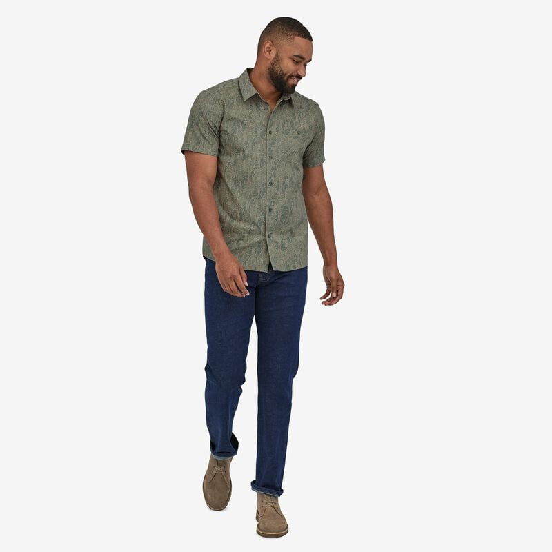 Patagonia Men's Go To Shirt - Mushroom Forest Batik: Sequoia Red