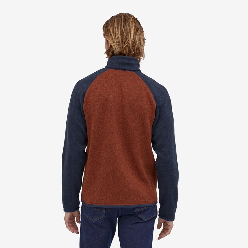 Patagonia Men's Better Sweater® 1/4-Zip Fleece - Barn Red w/New Navy