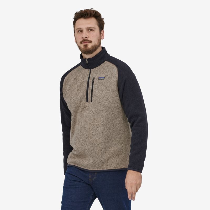 Patagonia Men's Better Sweater® 1/4-Zip Fleece - Barn Red w/New Navy