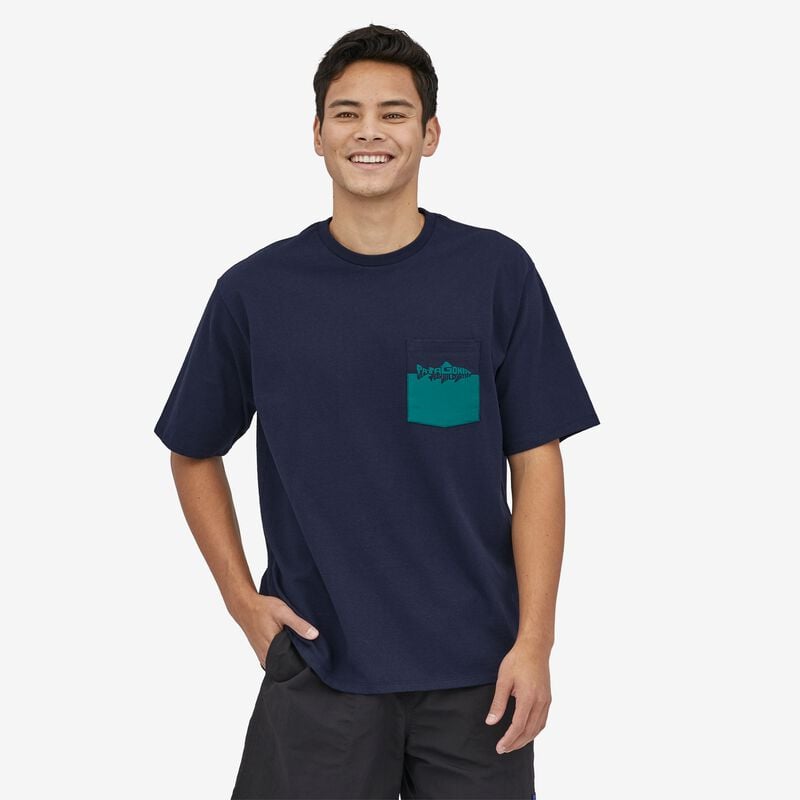 Patagonia Men's Wild Waterline Pocket Responsibili-Tee® - New Navy