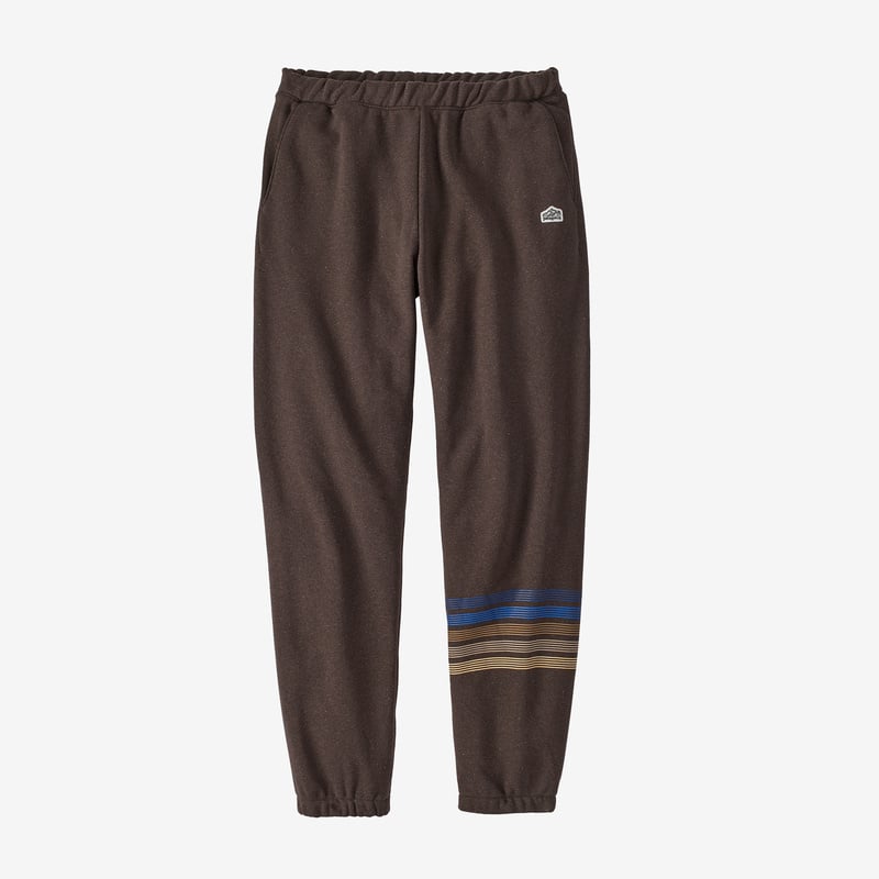 Patagonia Men's Line Logo Ridge Stripe Uprisal Sweatpants - Cone Brown