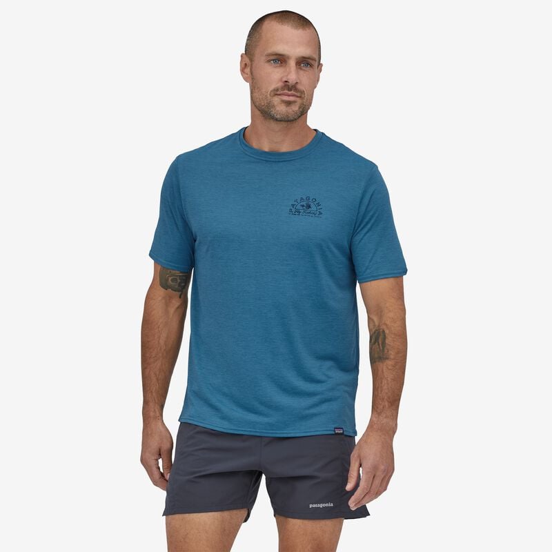 Patagonia Men's Capilene® Cool Daily Graphic Shirt - Hatch Hour: Wavy Blue X-Dye
