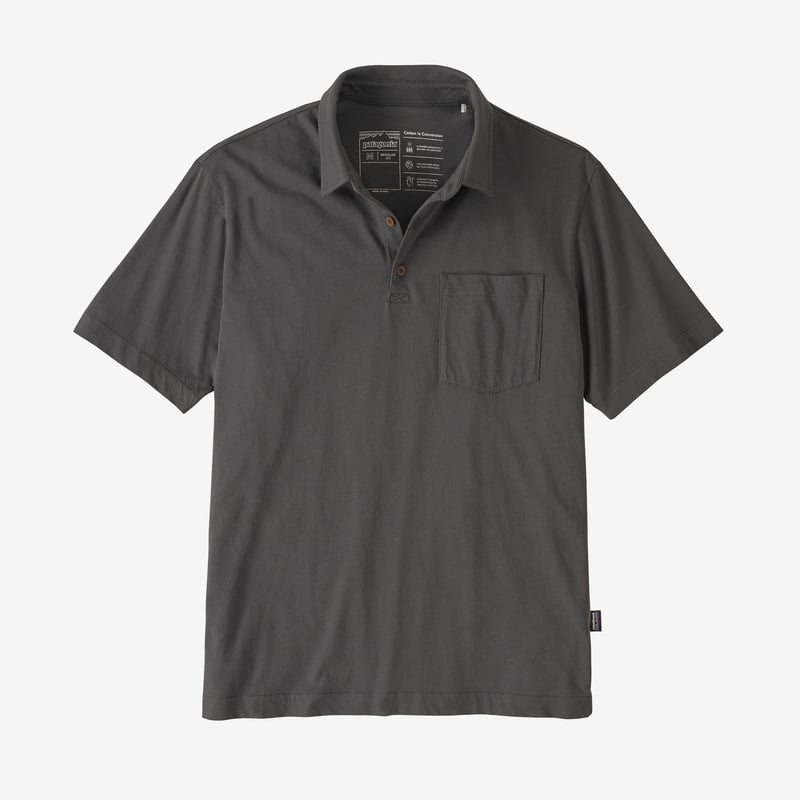 Patagonia Men's Cotton in Conversion Lightweight Polo Shirt - Forge Grey