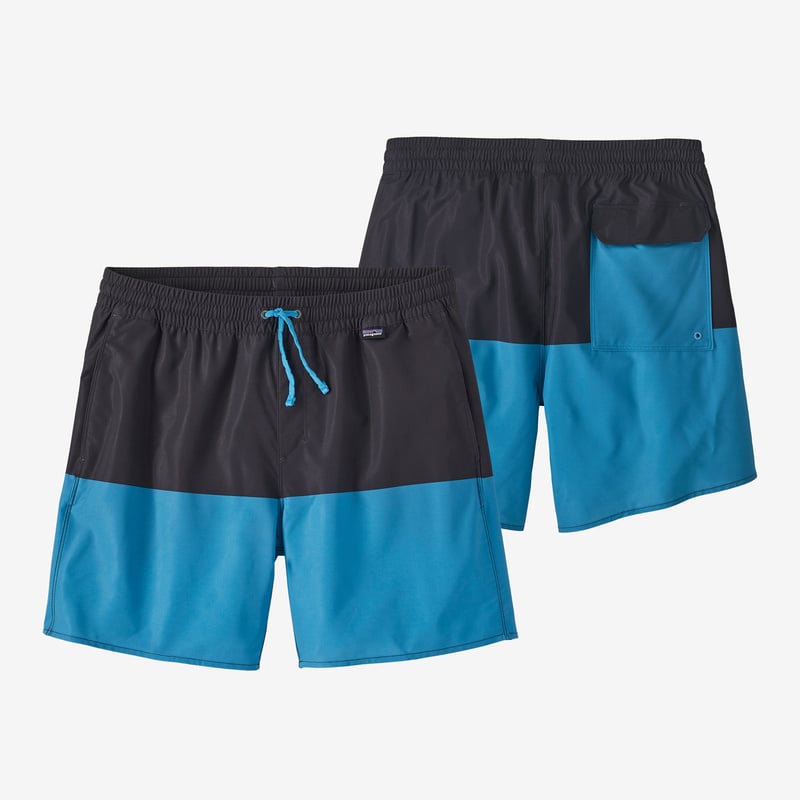 Patagonia Men's Hydropeak Volley Shorts - 16" - Santa Cruz Block: Pitch Blue