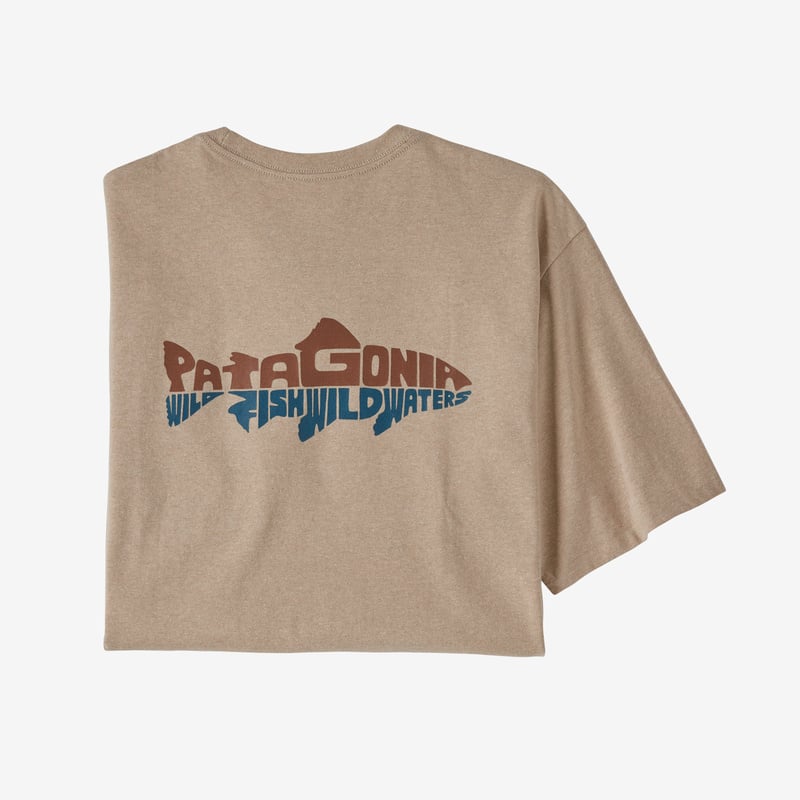 Patagonia Men's Wild Waterline Pocket Responsibili-Tee® - Oar Tan