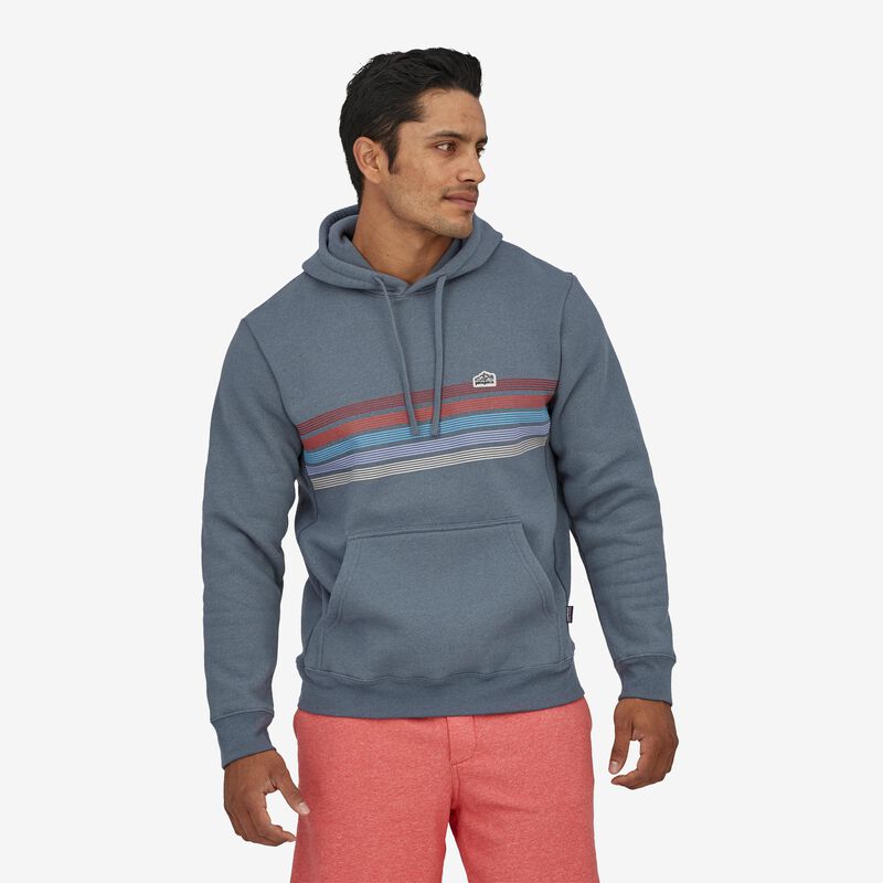 Patagonia Line Logo Ridge Stripe Uprisal Hoody - Plume Grey