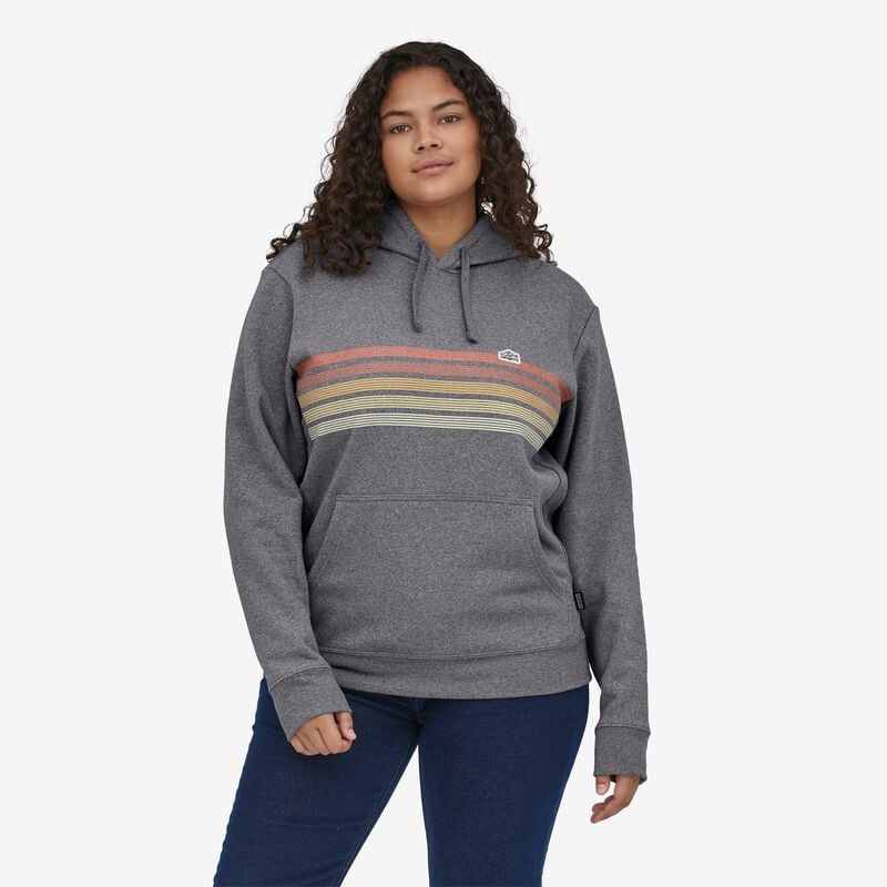 Patagonia Line Logo Ridge Stripe Uprisal Hoody - Plume Grey