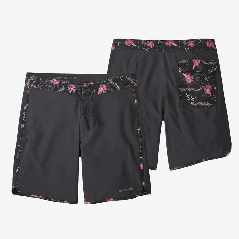 Patagonia Men's Hydropeak Scallop Boardshorts - 18" - Ink Black w/Faria Multi HZ
