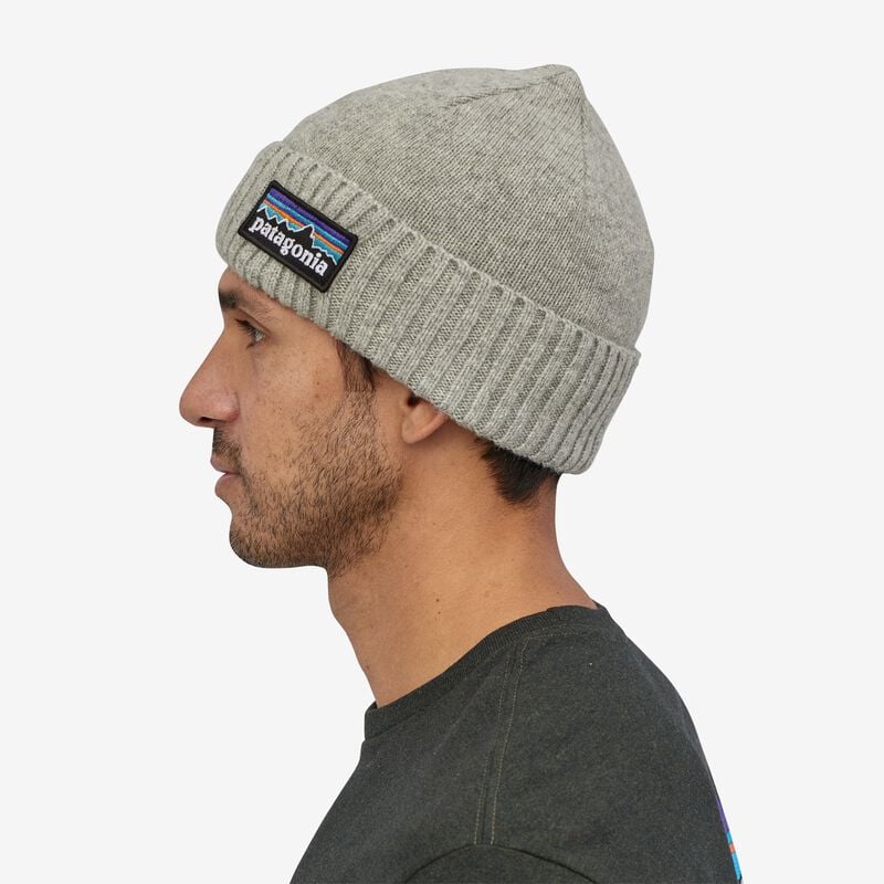 Patagonia Brodeo Beanie - P-6 Logo: Drifter Grey
