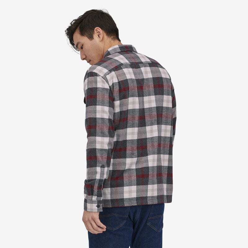 Patagonia Men's Long-Sleeved Organic Cotton Midweight Fjord Flannel Shirt - Forage: Ink Black