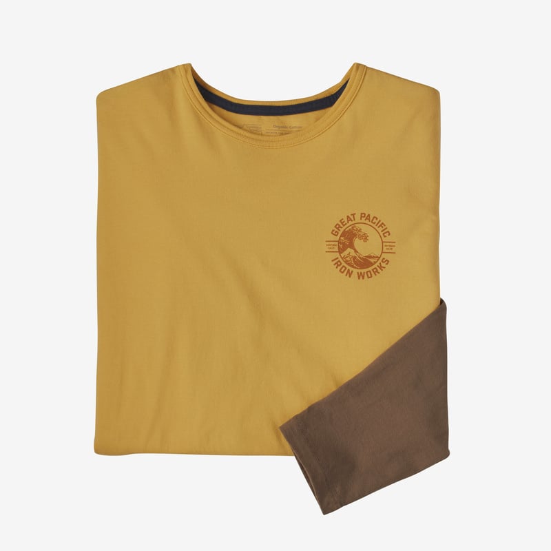 Patagonia Men's Long-Sleeved GPIW™ Crest Organic Baseball Tee - Surfboard Yellow