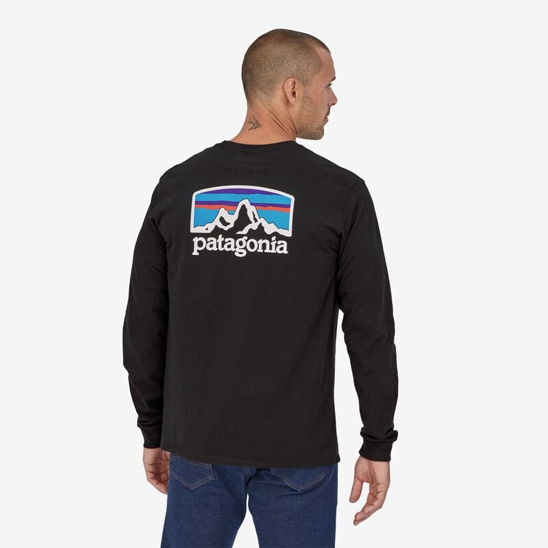 Patagonia Men's Long-Sleeved Fitz Roy Horizons Responsibili-Tee® - Black