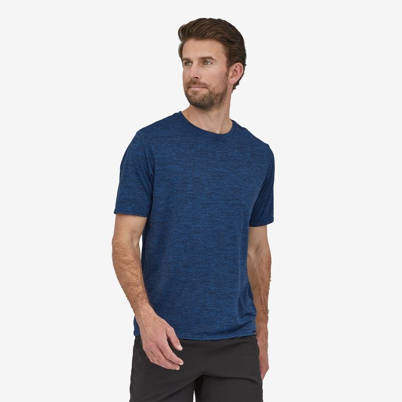 Patagonia Men's Capilene® Cool Daily Shirt - Viking Blue - Navy Blue X-Dye