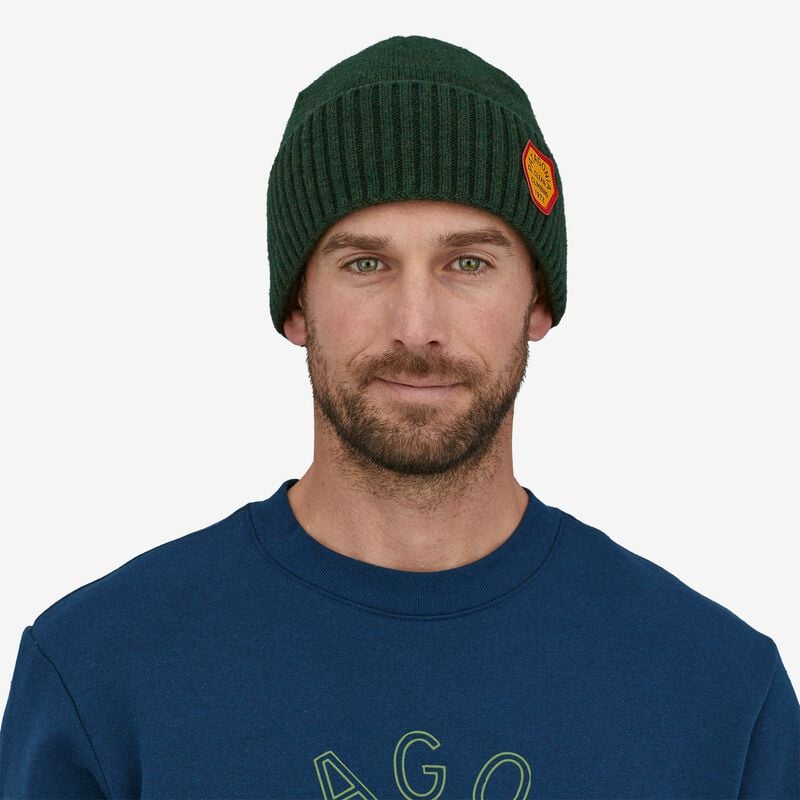 Patagonia Brodeo Beanie - Clean Climb Patch: Pinyon Green