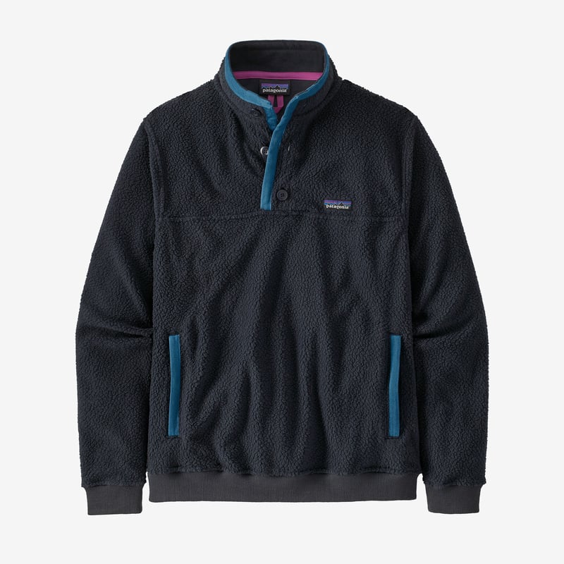 Patagonia Men's Shearling Button Fleece Pullover - Pitch Blue