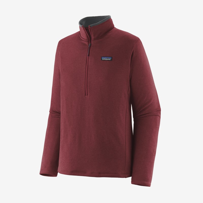 Patagonia Men's R1® Daily Zip-Neck - Sequoia Red - Dark Sequoia Red X-Dye