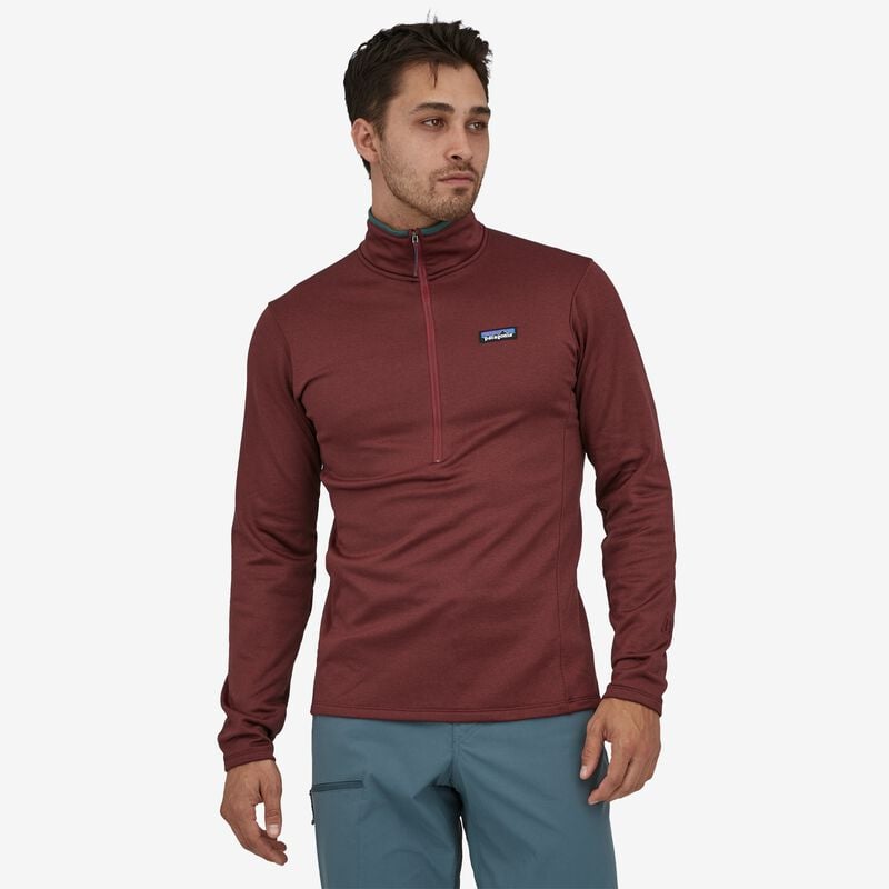 Patagonia Men's R1® Daily Zip-Neck - Sequoia Red - Dark Sequoia Red X-Dye
