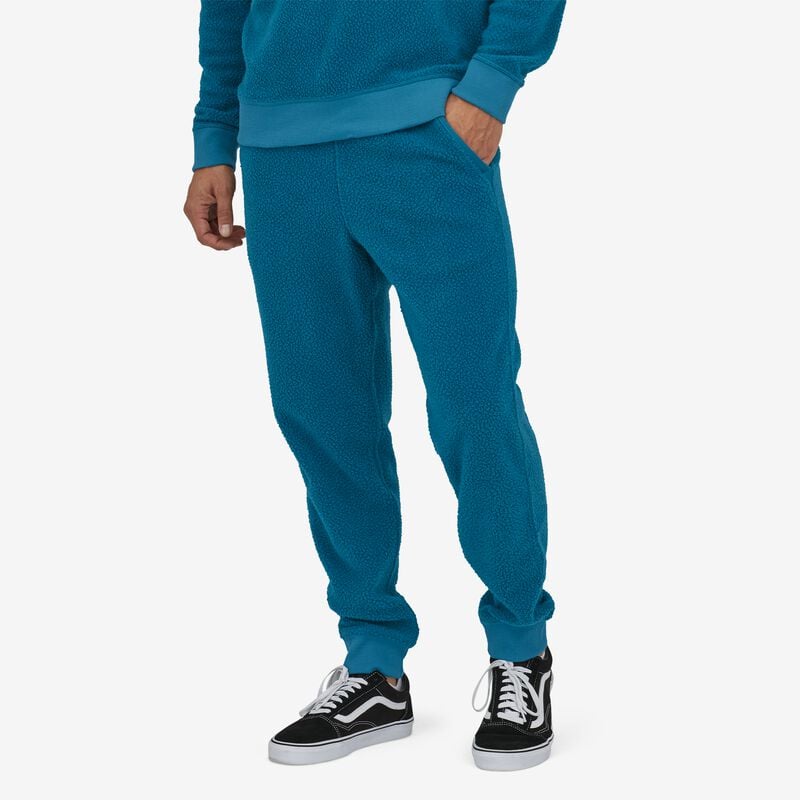 Patagonia Men's Shearling Fleece Pants - Wavy Blue