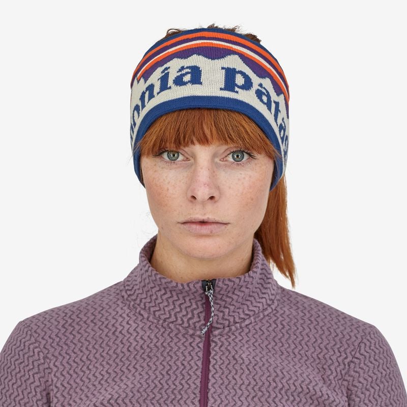 Patagonia Powder Town Headband - Fitz Roy Sunrise Knit: Birch White
