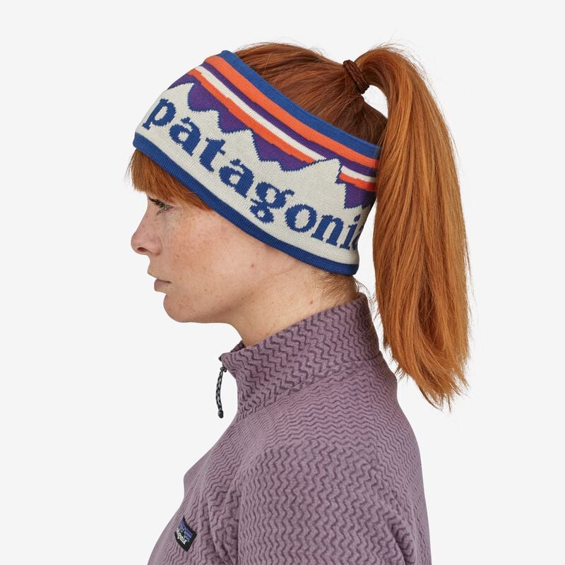 Patagonia Powder Town Headband - Fitz Roy Sunrise Knit: Birch White