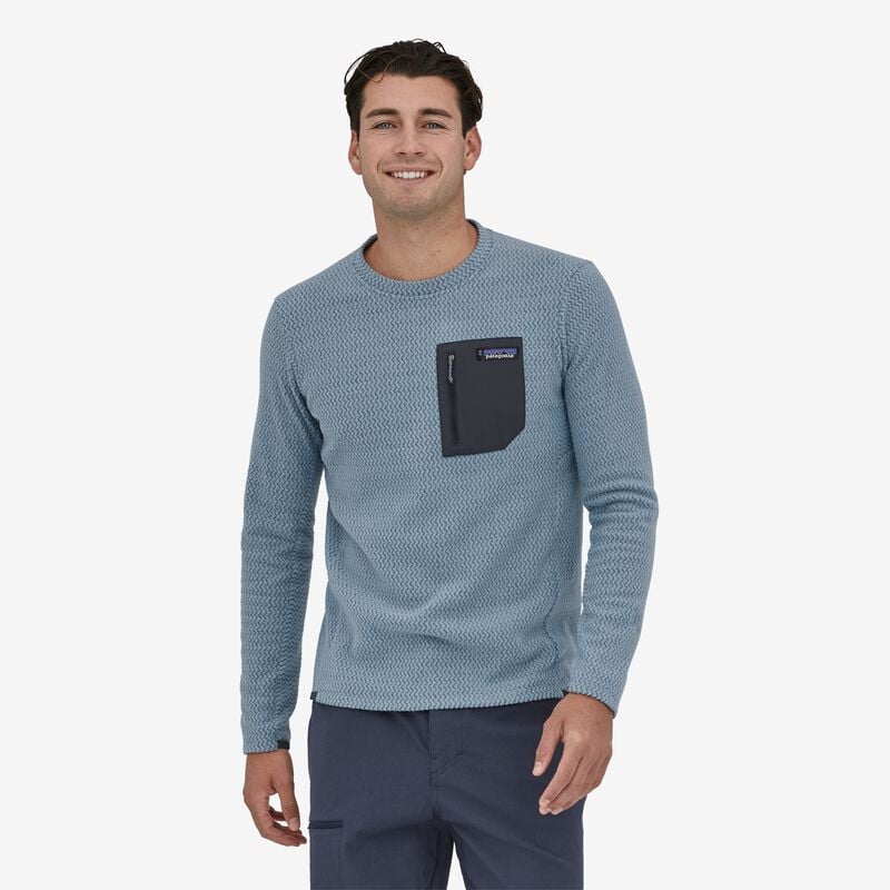 Patagonia Men's R1® Air Fleece Crew - Light Plume Grey