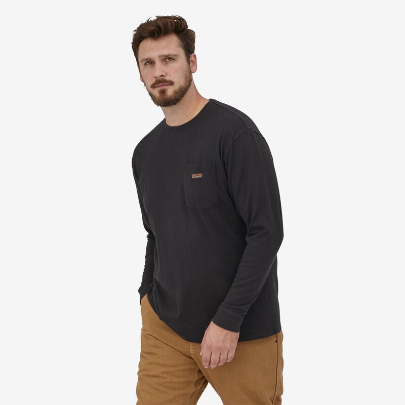 Patagonia Men's Long-Sleeved Work Pocket T-Shirt - Black