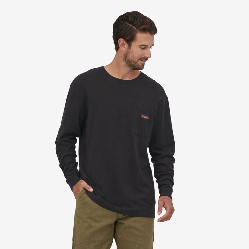 Patagonia Men's Long-Sleeved Work Pocket T-Shirt - Black