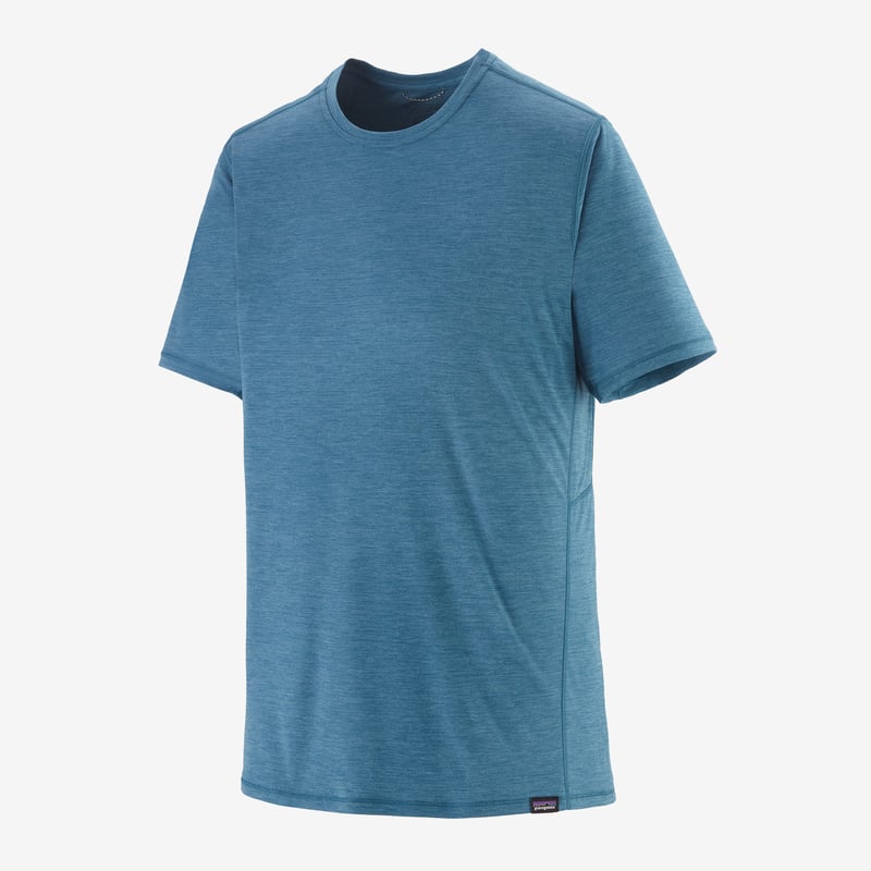 Patagonia Men's Capilene® Cool Lightweight Shirt - Wavy Blue - Light Wavy Blue X-Dye