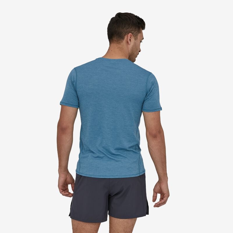 Patagonia Men's Capilene® Cool Lightweight Shirt - Wavy Blue - Light Wavy Blue X-Dye