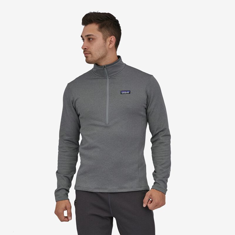 Patagonia Men's R1® Daily Zip-Neck - Noble Grey - Salt Grey X-Dye