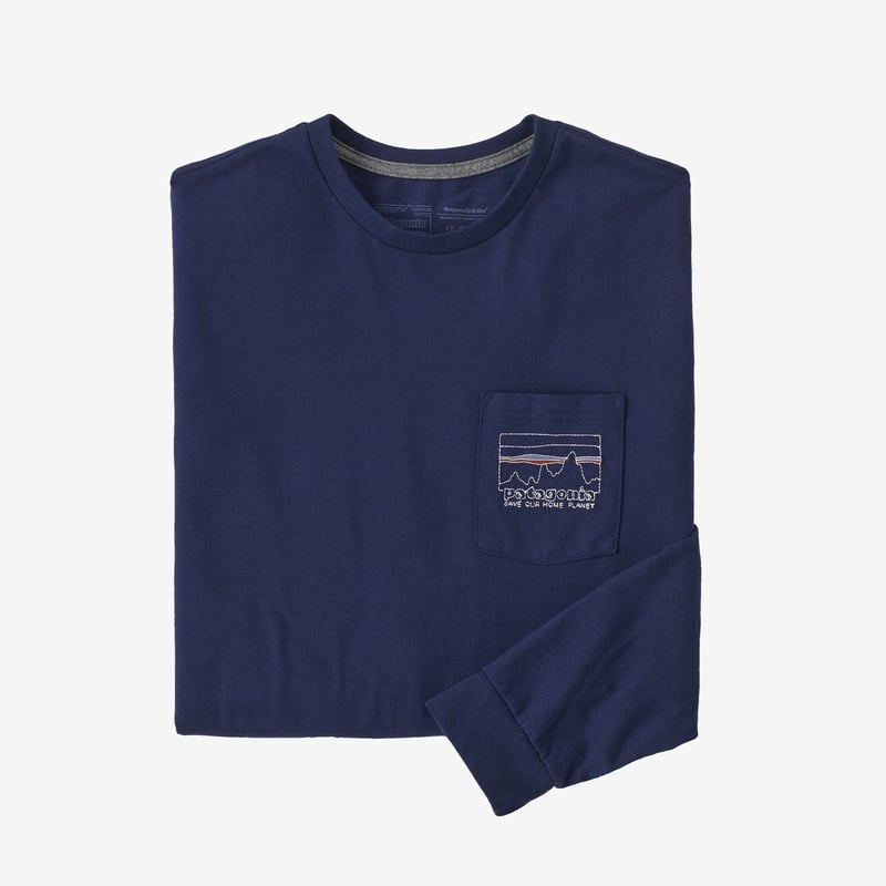 Patagonia Men's Long-Sleeved '73 Skyline Pocket Responsibili-Tee® - Sound Blue