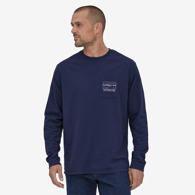 Patagonia Men's Long-Sleeved '73 Skyline Pocket Responsibili-Tee® - Sound Blue
