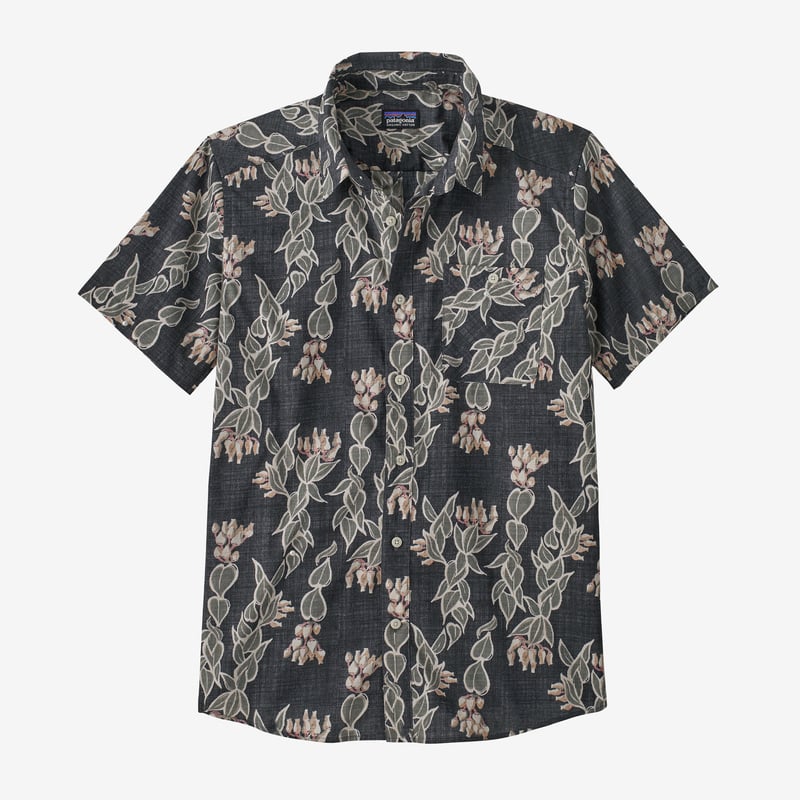 Patagonia Men's Go To Shirt - Refugio Manzanita: Ink Black