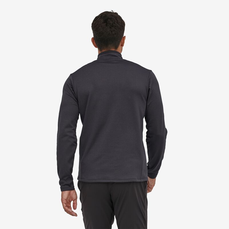 Patagonia Men's R1® Daily Zip-Neck - Ink Black - Black X-Dye