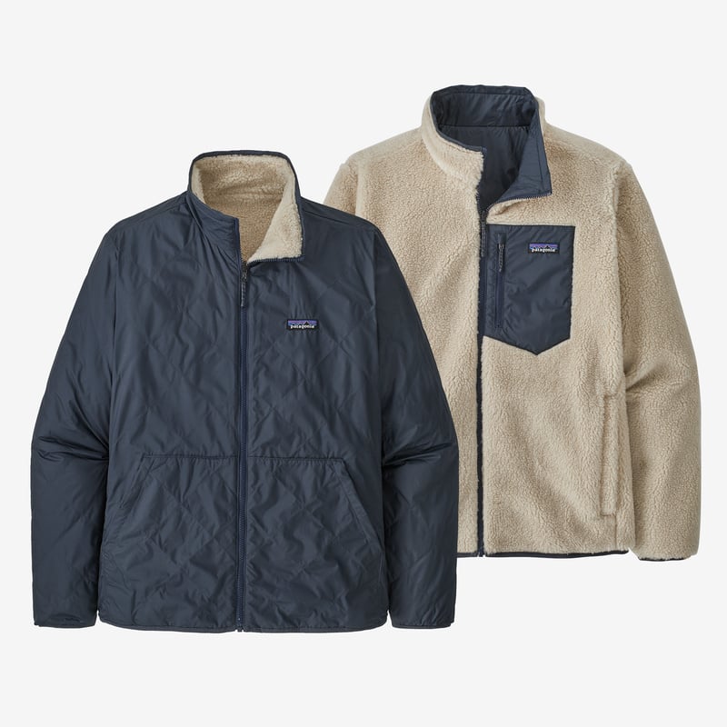 Patagonia Men's Reversible Woolyester Pile Fleece Jacket - Natural