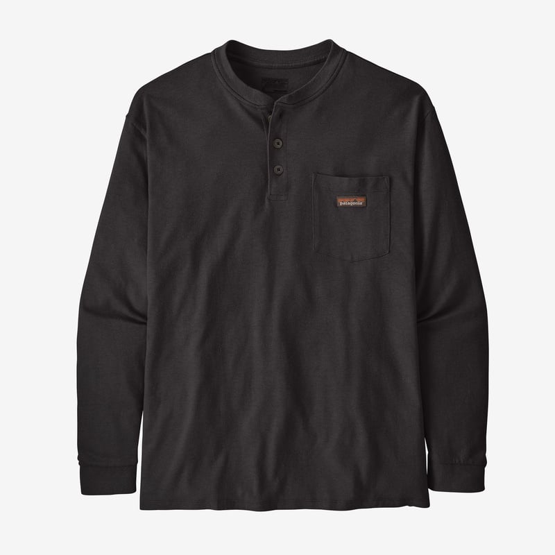 Patagonia Men's Long-Sleeved Work Henley Pocket Tee - Black